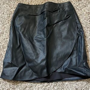 Black leather skirt